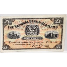 SCOTLAND 1937 . ONE 1 POUND BANKNOTE 